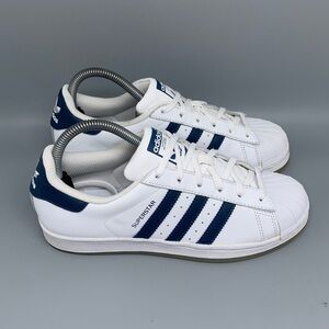 Adidas Superstar White Navy Running Shoes B42368 Men’s US 5.5 EU 38‎